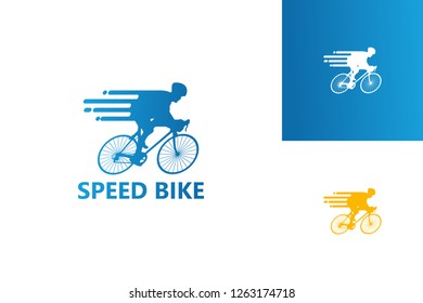 Speed Bike Logo Template Design Vector, Emblem, Design Concept, Creative Symbol, Icon