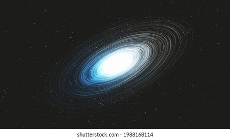 Speed Blue Light Black Hole on Galaxy Background.planet and physics concept design,vector illustration.