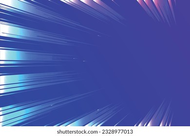 speed blue light lines isolated on background stripe and radial effect style for manga speed frame, superhero action, explosion background