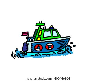 Speed boat cartoon