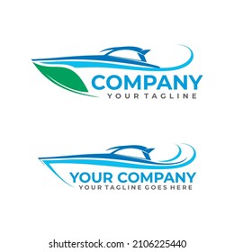 Eco-Logo für Schnellboot mit zwei Designoptionen