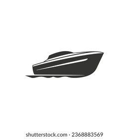 Speed boat Icon on White Background - Simple Vector Illustration