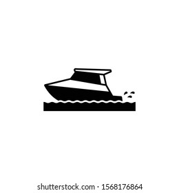 Speed boat icon in trendy flat style isolated on white background. Symbol for your web site design, logo, app, UI. Vector illustration, EPS