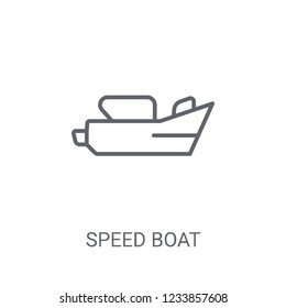 Speed boat icon. Trendy Speed boat logo concept on white background from Nautical collection. Suitable for use on web apps, mobile apps and print media.