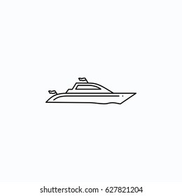 Speed boat icon, vector