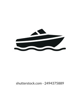 Speed boat icon vector design templates simple and modern concept