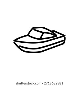 Vector del icono de la lancha rápida, icono del estilo de la línea