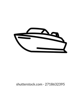 Vector del icono de la lancha rápida, icono del estilo de la línea