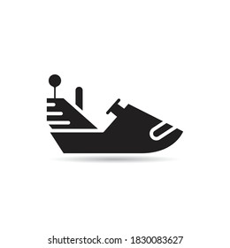 speed boat icon vector on white background
