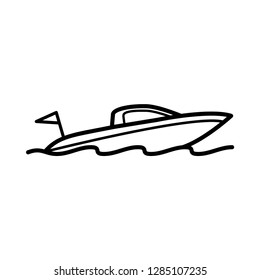 speed boat icon vector template