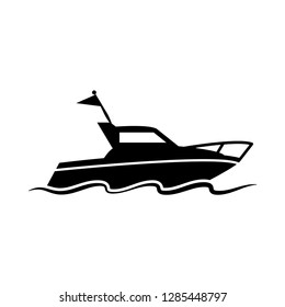 speed boat icon vector template