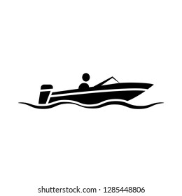 speed boat icon vector template