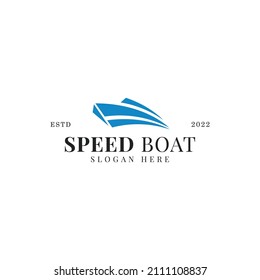 logotipo de barco de velocidad diseño de vectores de negocio con estilos sencillos, maduros y modernos aislados en fondo blanco. 