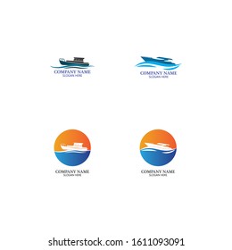 Speed Boat Logo, Logo collection set, Concept design, Symbol, Icon