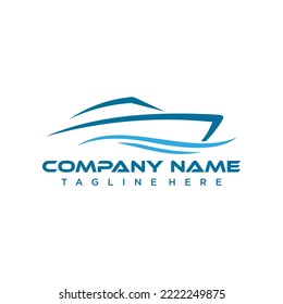 Speed Boat Logo Design Vector