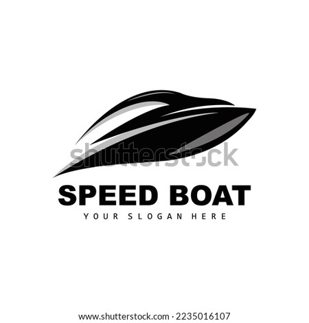 Speed Boat Logo, Fast Cargo Ship Vector, Sailboat, Design For Ship Manufacturing Company, Waterway Shipping, Marine Vehicles, Transportation