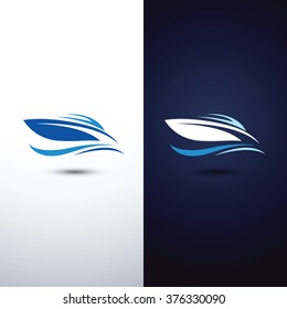 Speed Boat Logo Icon,vector Illustration