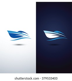 speed boat logo icon,vector illustration