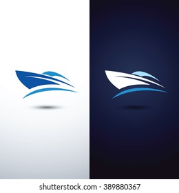 Speed Boat Logo Icon,vector Illustration