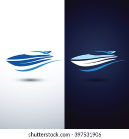 Speed Boat Logo Icon,vector Illustration