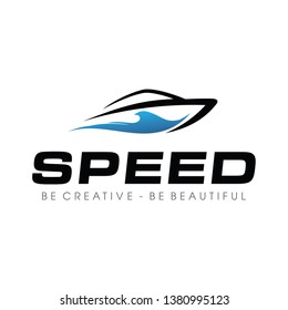 Speed Boat Logo Inspiration Vector