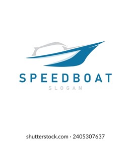 Speed boat logo vector sea ship sailboat design for ship company templet illustration