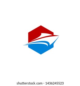 Speed Boat Logo Vector Simple