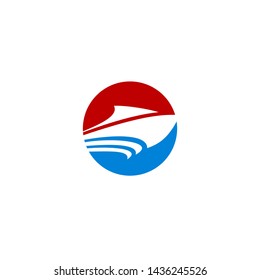 Speed Boat Logo Vector Simple