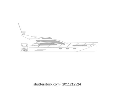 Schnellbootskizze, Vektordesign