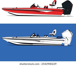 Speed Boat Vector, Fishing Boat vectors, Line art Illustrations, Sport Fishing Boat Vectors, Graphics, and Graphic art are Available Royalty-Free for Download