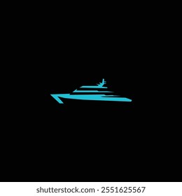 Speed boat vector logo template design