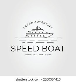 speed boat or yacht or cruise logo vector illustration design