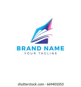 Speed Boat, Yacht vector logo design.  