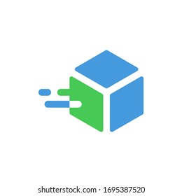 Speed box logo template vector icon design