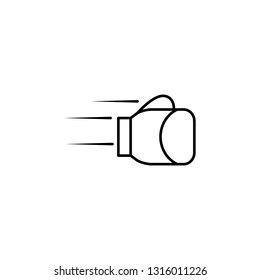 speed boxing gloves  icon. Element of speed for mobile concept and web apps illustration. Thin line icon for website design and development, app development. Premium icon