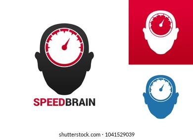 Speed Brain Logo Template Design Vector, Emblem, Design Concept, Creative Symbol, Icon