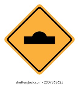 Speed breaker hump traffic sign vector illustration..eps