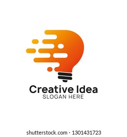 speed bulb icon symbol design. creative idea logo designs template
