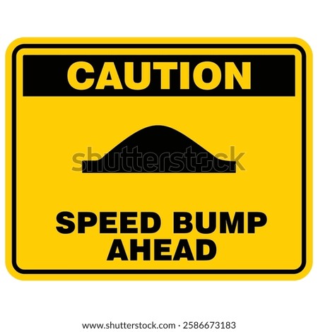 Speed Bump ahead, sign vector