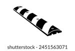 
speed bump, black isolated silhouette