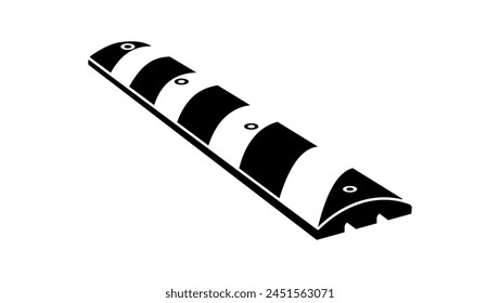 
speed bump, black isolated silhouette