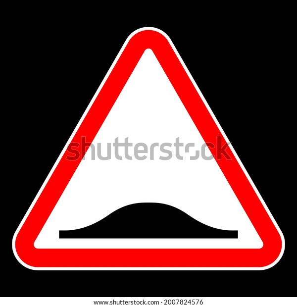 Speed bump Road  vector sign. Isolated traffic symbol\
design. 
