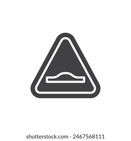 Speed Bump roadsign vector icon. filled flat sign for mobile concept and web design. Speed Bump sign glyph icon. Symbol, logo illustration. Vector graphics