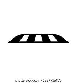 Speed bump silhouette vector flat illustration design.