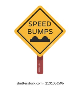 Speed Bumps Icon In Flat Design 

