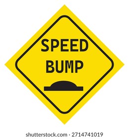 Baches de velocidad de advertencia de señales de tráfico Ilustración vectorial