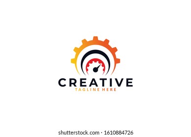 speed burn logo icon vector speedometer