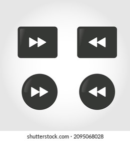 Icono de botón de velocidad con círculo negro y rectángulo y fondo brillante para reproductor de medios.