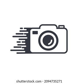 Speed Camera Icon On White Background Logo