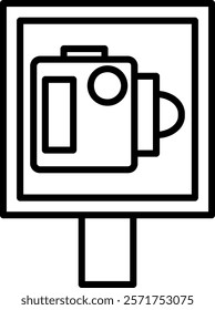 Speed Camera Icon Symbol Art Sign